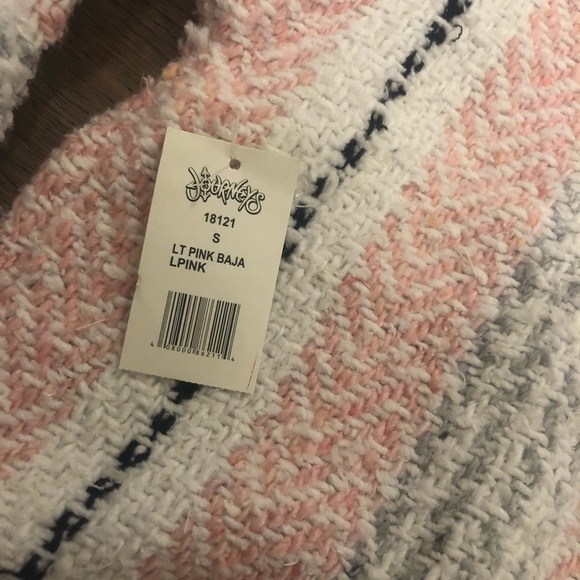 Nwt Earth Ragz Baja Sweater Pink Stripe Pullover Oversized Hoodie Sz Small - Picture 4 of 7